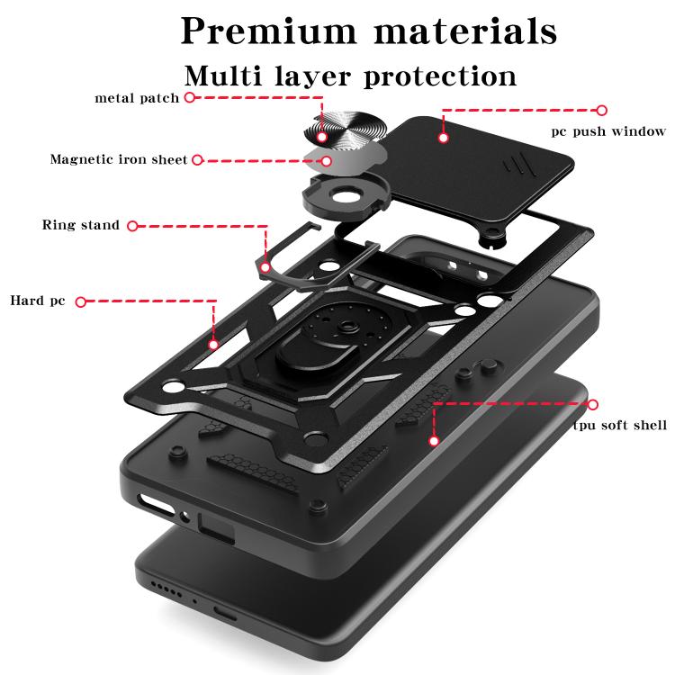 For Motorola Edge 60 Fusion Sliding Camera Cover Design TPU+PC Phone Case(Blue) - free shipping - PMC TechLife - Order now!