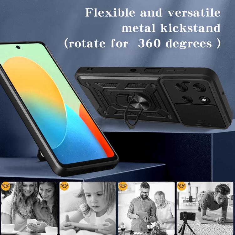 For Motorola Moto G56 5G Sliding Camera Cover Design TPU+PC Phone Case(Blue) - free shipping - PMC TechLife - Order now!