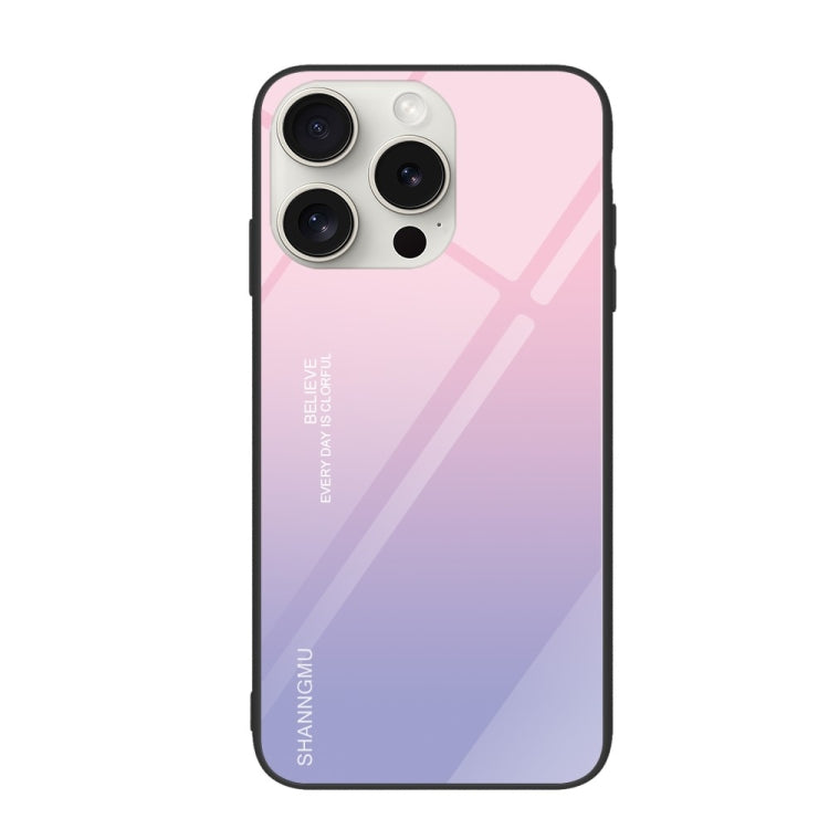 For iPhone 16 Pro Colorful Painted Glass Phone Case(Purple Sky) - iPhone 16 Pro Cases by PMC TechLife | Online Shopping South Africa | PMC TechLife | Buy Now Pay Later Mobicred