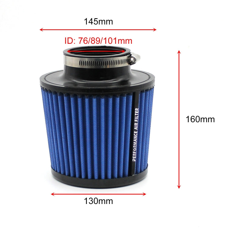 XH-UN077-079 Car High Flow Cold Cone Engine Air Intake Filter, Size:101mm(Green) - Air Intake System by PMC Jewellery | Online Shopping South Africa | PMC Jewellery | Buy Now Pay Later Mobicred