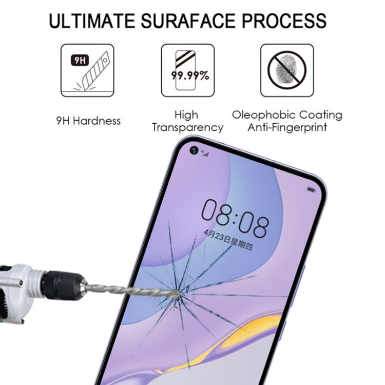 For Huawei Nova 7 5G Full Glue Full Screen Tempered Glass Film(Black) - Huawei Tempered Glass by PMC TechLife | Online Shopping South Africa | PMC TechLife | Buy Now Pay Later Mobicred