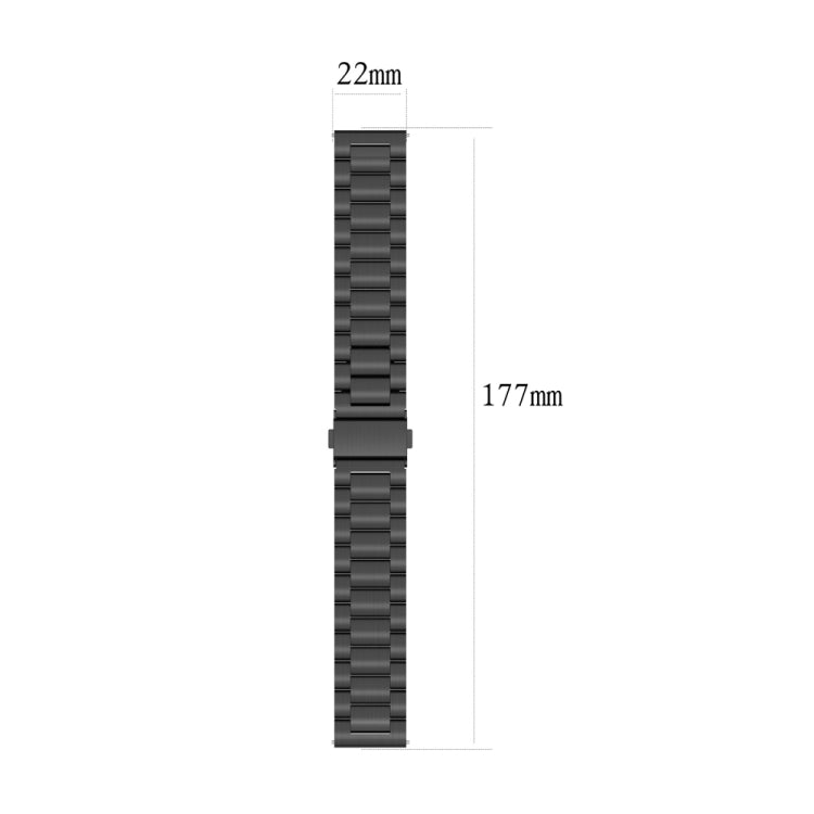 For Huawei Watch 4 / 4 Pro Three Bead Stainless Steel Watch Band(Grey) - Watch Bands by PMC TechLife | Online Shopping South Africa | PMC TechLife