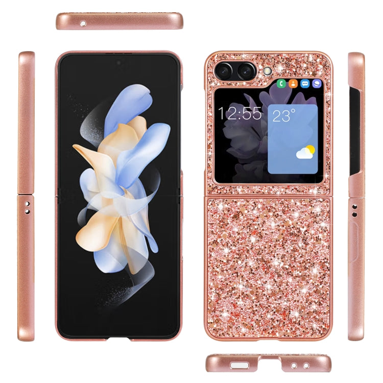 For Samsung Galaxy Z Flip5 5G Glitter Powder Shockproof TPU Phone Case(Gold) - Galaxy Z Flip5 Cases by PMC TechLife | Online Shopping South Africa | PMC TechLife