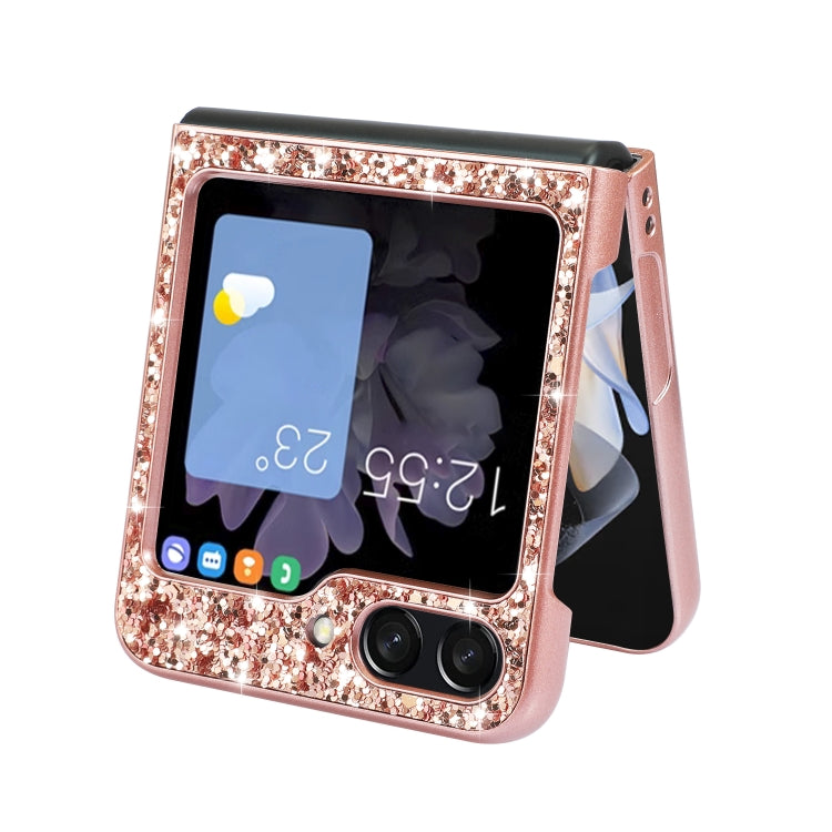 For Samsung Galaxy Z Flip5 5G Glitter Powder Shockproof TPU Phone Case(Gold) - Galaxy Z Flip5 Cases by PMC TechLife | Online Shopping South Africa | PMC TechLife