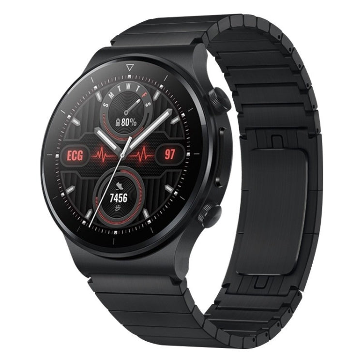 For Huawei Watch 4 / 4 Pro One Bead Stainless Steel Watch Band(Black) - Watch Bands by PMC TechLife | Online Shopping South Africa | PMC TechLife