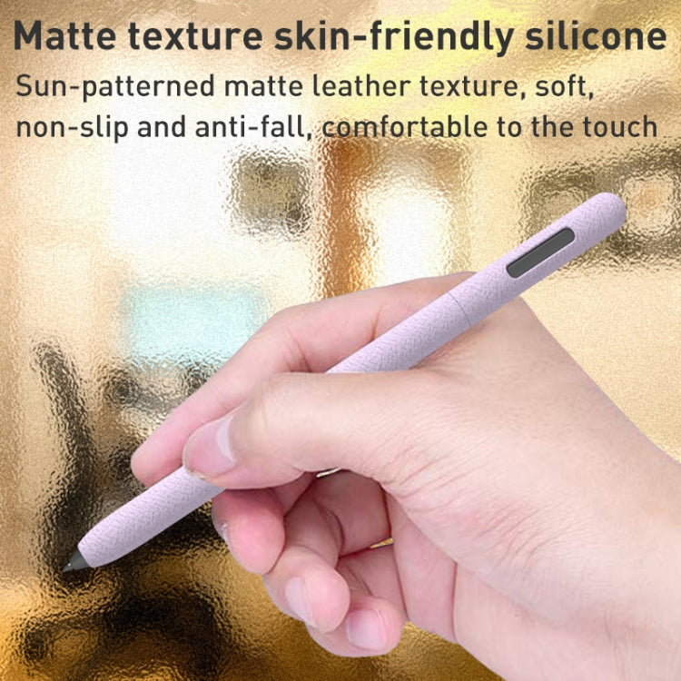 For Samsung Galaxy Tab S6 Lite LOVE MEI Frosted Leather Texture Silicone Protective Pen Case(Blue) - Pencil Accessories by LOVE MEI | Online Shopping South Africa | PMC TechLife