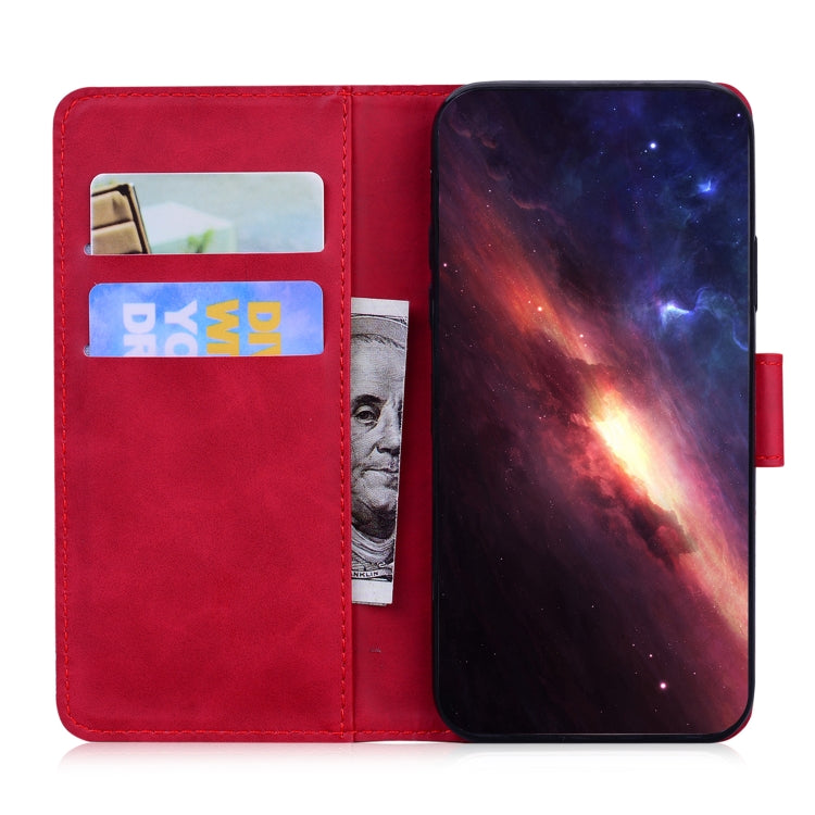 For iPhone 16e Skin Feel Pure Color Flip Leather Phone Case(Red) - iPhone 16e Cases by PMC TechLife | Online Shopping South Africa | PMC TechLife | Buy Now Pay Later Mobicred