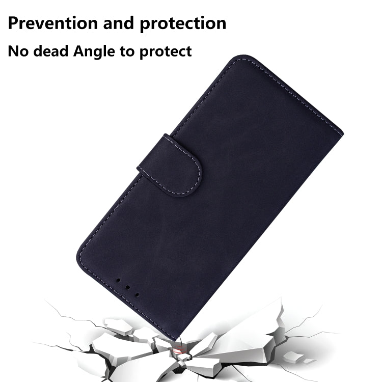 For iPhone 16e Skin Feel Pure Color Flip Leather Phone Case(Black) - iPhone 16e Cases by PMC TechLife | Online Shopping South Africa | PMC TechLife | Buy Now Pay Later Mobicred