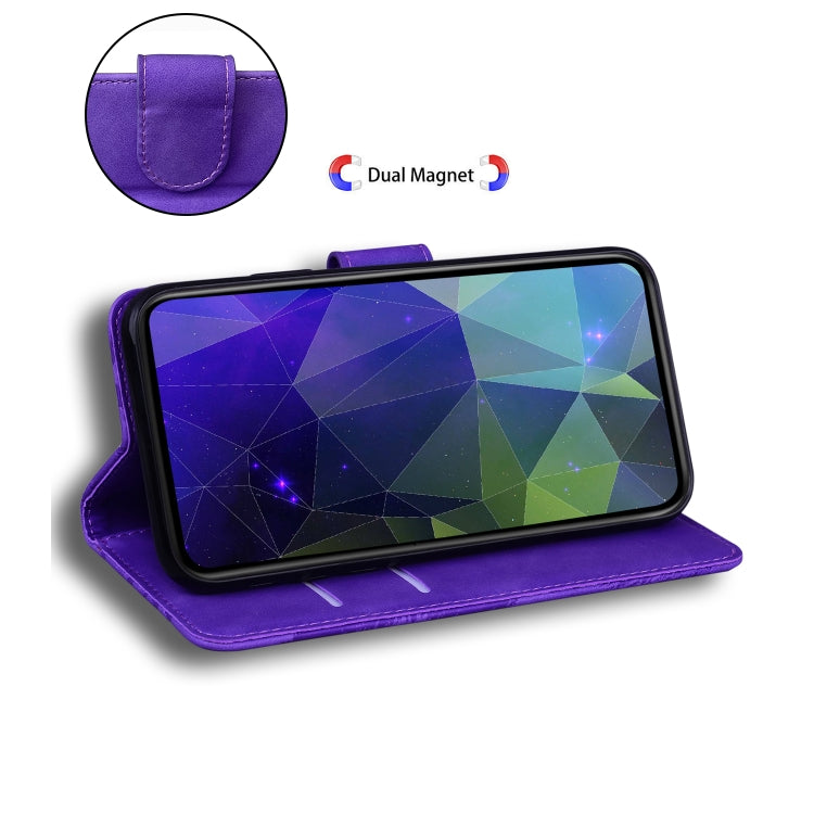 For iPhone 16 Pro Max Skin Feel Pure Color Flip Leather Phone Case(Purple) - iPhone 16 Pro Max Cases by PMC TechLife | Online Shopping South Africa | PMC TechLife | Buy Now Pay Later Mobicred