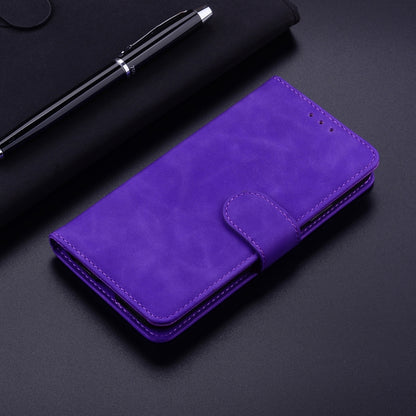 For Xiaomi Poco M6 Pro 4G Skin Feel Pure Color Flip Leather Phone Case(Purple) - Xiaomi Cases by PMC Jewellery | Online Shopping South Africa | PMC Jewellery | Buy Now Pay Later Mobicred