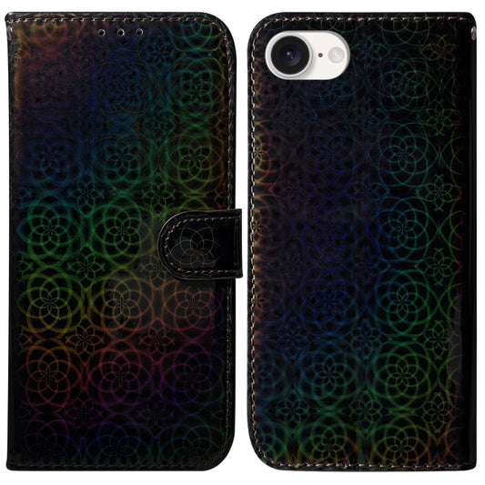 For iPhone SE 2024 Colorful Magnetic Buckle Leather Phone Case(Black) - More iPhone Cases by PMC Jewellery | Online Shopping South Africa | PMC Jewellery | Buy Now Pay Later Mobicred