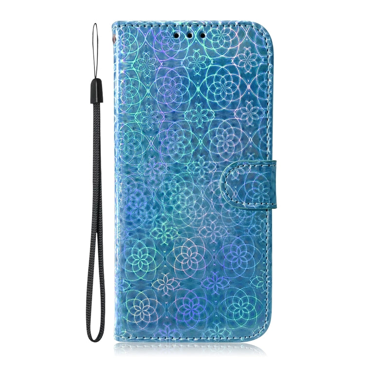 For iPhone 16e Colorful Magnetic Buckle Leather Phone Case(Blue) - iPhone 16e Cases by PMC TechLife | Online Shopping South Africa | PMC TechLife | Buy Now Pay Later Mobicred