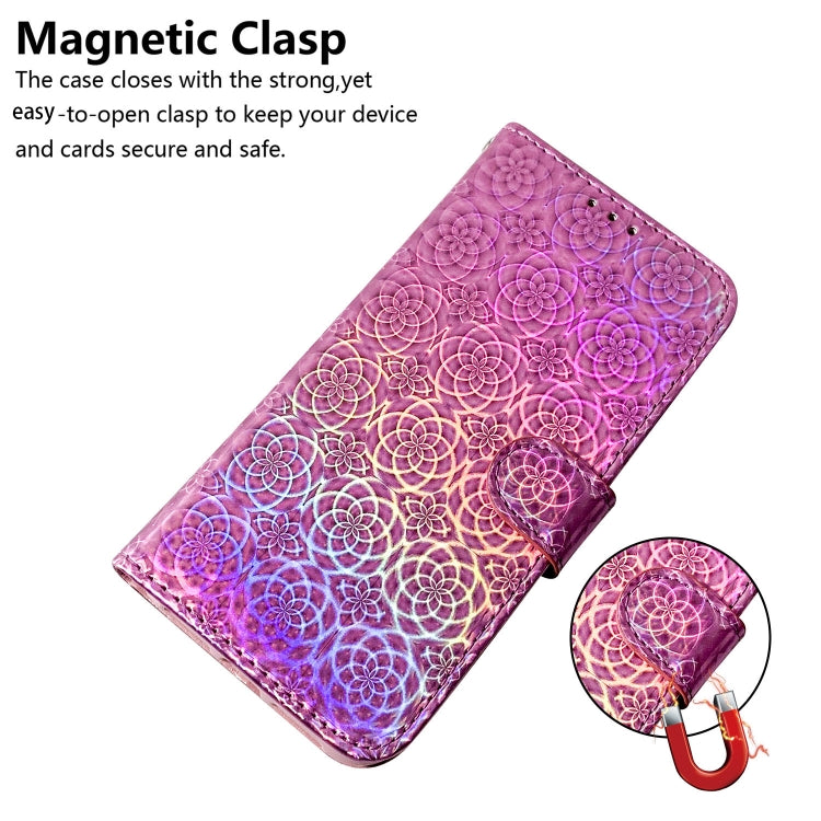 For iPhone 16 Colorful Magnetic Buckle Leather Phone Case(Pink) - iPhone 16 Cases by PMC TechLife | Online Shopping South Africa | PMC TechLife | Buy Now Pay Later Mobicred