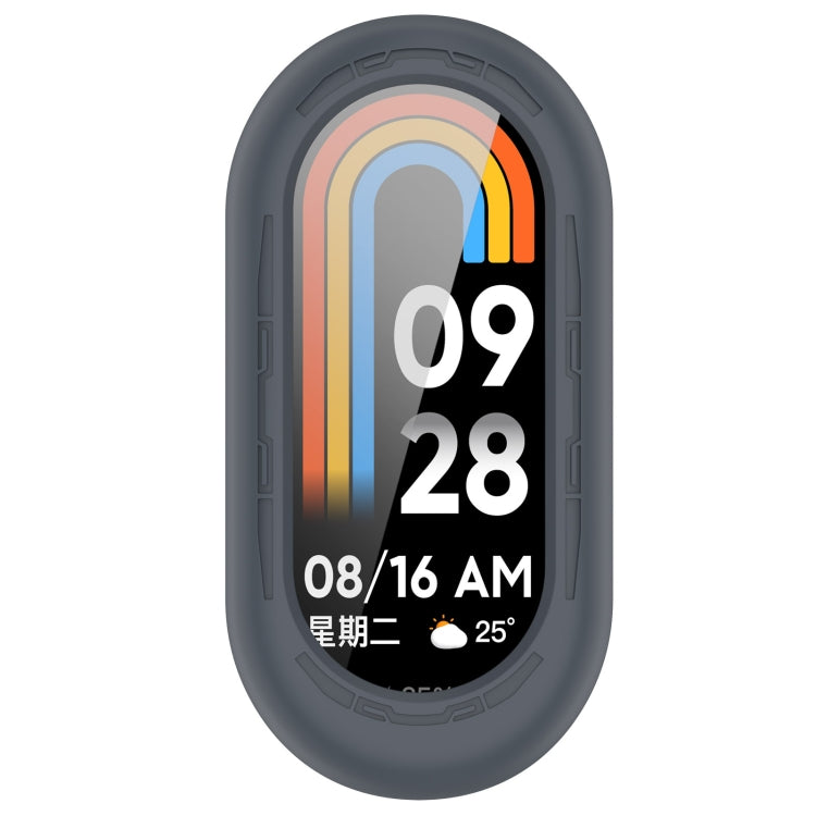 For Xiaomi Mi Band 8 Pure Color Silicone Watch Protective Case(Grey) - Watch Cases by PMC TechLife | Online Shopping South Africa | PMC TechLife
