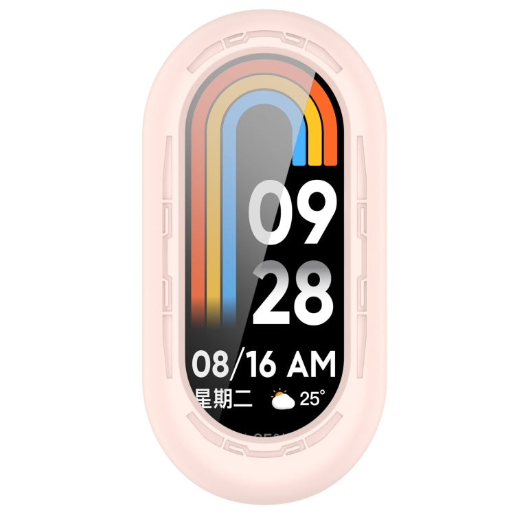 For Xiaomi Mi Band 8 Pure Color Silicone Watch Protective Case(Pink) - Watch Cases by PMC TechLife | Online Shopping South Africa | PMC TechLife