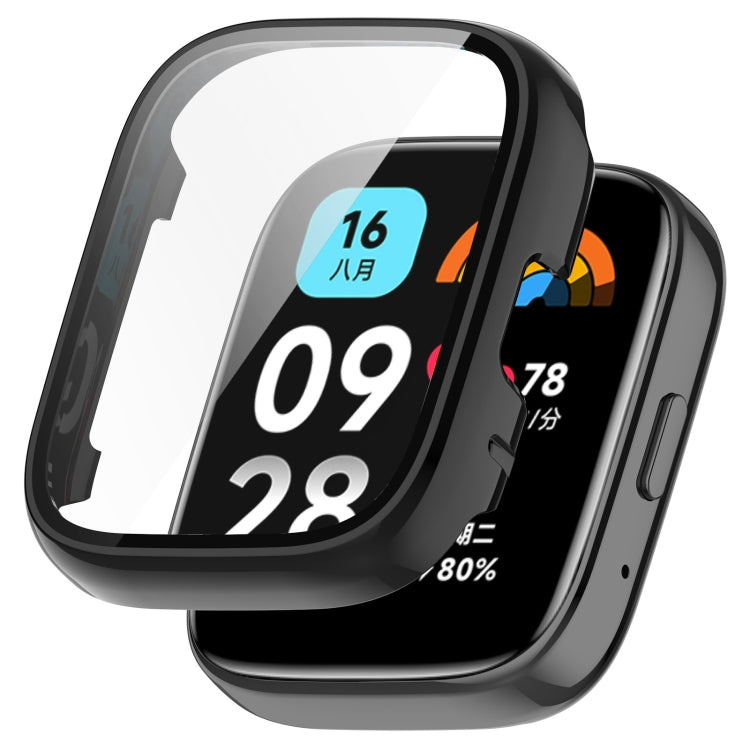 For Redmi Watch 3 Lite PC + Tempered Film Integrated Watch Protective Case(Black) - free shipping - PMC TechLife - Order now!