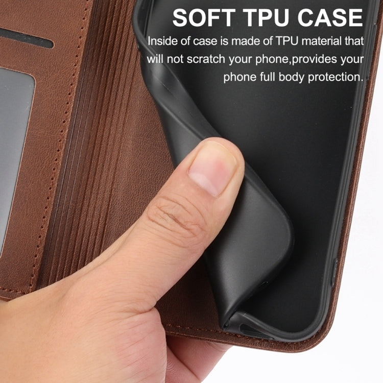 For Xiaomi 14 Pro Cubic Grid Calf Texture Magnetic Leather Phone Case(Brown) - 14 Pro Cases by PMC TechLife | Online Shopping South Africa | PMC TechLife | Buy Now Pay Later Mobicred