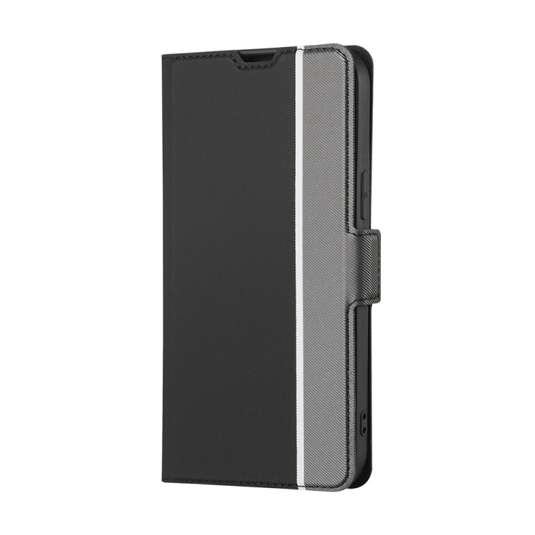 For Realme 11 Pro 5G / 11 Pro+ 5G Twill Texture Side Button Leather Phone Case(Black) - Realme Cases by PMC TechLife | Online Shopping South Africa | PMC TechLife | Buy Now Pay Later Mobicred