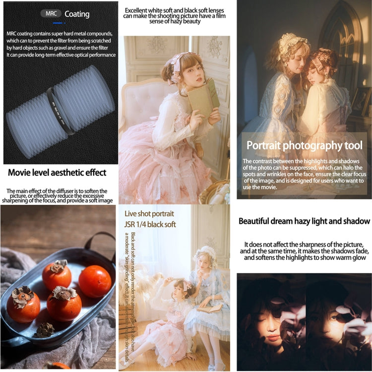 JSR Black Mist Filter Camera Lens Filter, Size:58mm(1/8 Filter) - free shipping - PMC TechLife - Order now!