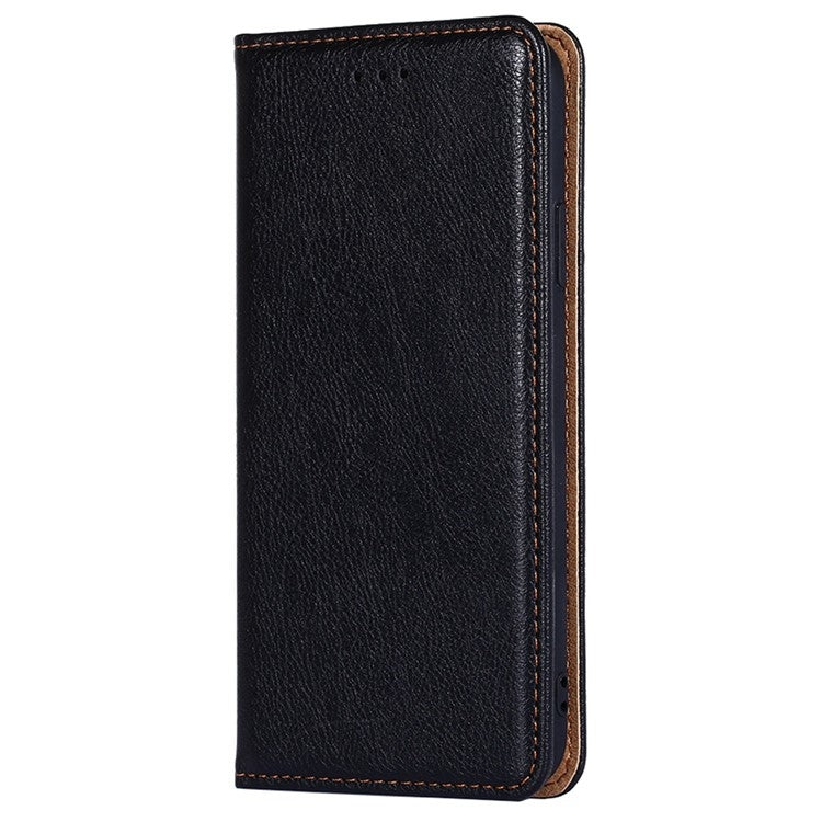 For vivo Y03 4G Gloss Oil Solid Color Magnetic Leather Phone Case(Black) - vivo Cases by PMC TechLife | Online Shopping South Africa | PMC TechLife | Buy Now Pay Later Mobicred