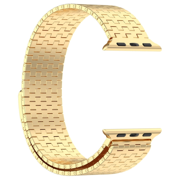 For Apple Watch Ultra 2 49mm Magnetic Buckle Stainless Steel Metal Watch Band(Gold) - Watch Bands by PMC Jewellery | Online Shopping South Africa | PMC Jewellery | Buy Now Pay Later Mobicred