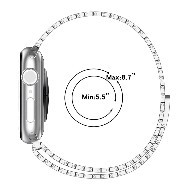 For Apple Watch Ultra 49mm Magnetic Buckle Stainless Steel Metal Watch Band(Silver) - Watch Bands by PMC Jewellery | Online Shopping South Africa | PMC Jewellery | Buy Now Pay Later Mobicred