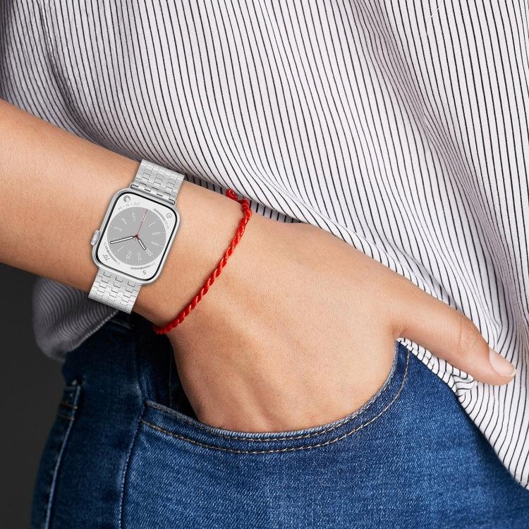 For Apple Watch Ultra 49mm Magnetic Buckle Stainless Steel Metal Watch Band(Silver) - Watch Bands by PMC Jewellery | Online Shopping South Africa | PMC Jewellery | Buy Now Pay Later Mobicred