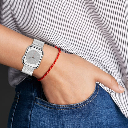 For Apple Watch Ultra 2 49mm Magnetic Buckle Stainless Steel Metal Watch Band(Silver) - Watch Bands by PMC Jewellery | Online Shopping South Africa | PMC Jewellery | Buy Now Pay Later Mobicred