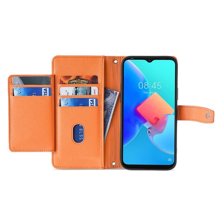 For Huawei Mate 60 Lite Sheep Texture Cross-body Zipper Wallet Leather Phone Case(Orange) - Huawei Cases by PMC TechLife | Online Shopping South Africa | PMC TechLife | Buy Now Pay Later Mobicred
