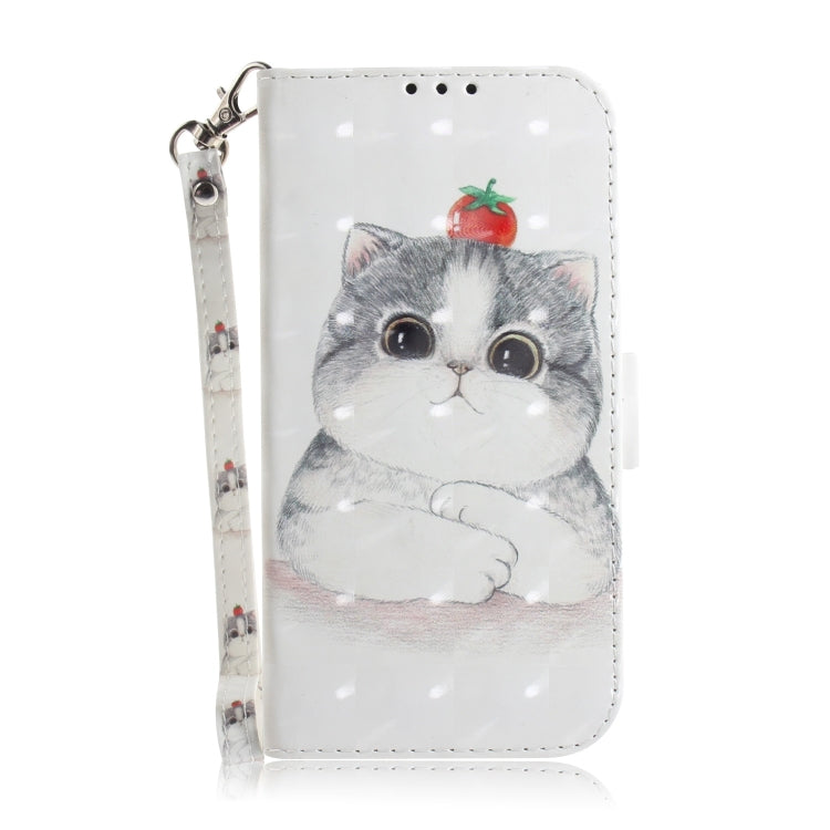 For iPhone 16 Pro Max 3D Colored Horizontal Flip Leather Phone Case(Cute Cat) - iPhone 16 Pro Max Cases by PMC TechLife | Online Shopping South Africa | PMC TechLife | Buy Now Pay Later Mobicred