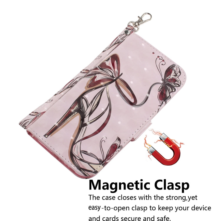 For Xiaomi Poco M6 Pro 4G 3D Colored Horizontal Flip Leather Phone Case(Butterfly High-heeled) - Xiaomi Cases by PMC TechLife | Online Shopping South Africa | PMC TechLife | Buy Now Pay Later Mobicred