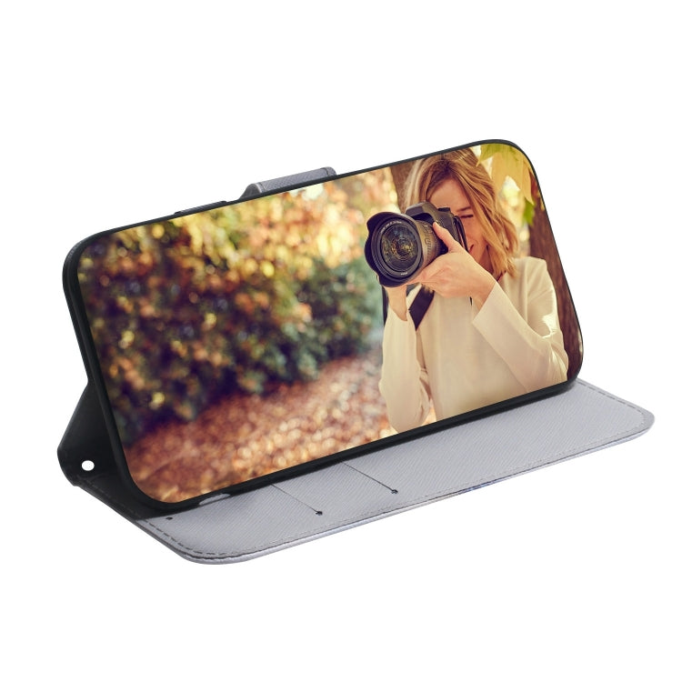 For iPhone 16 Plus Coloured Drawing Flip Leather Phone Case(White Wolf) - iPhone 16 Plus Cases by PMC TechLife | Online Shopping South Africa | PMC TechLife | Buy Now Pay Later Mobicred