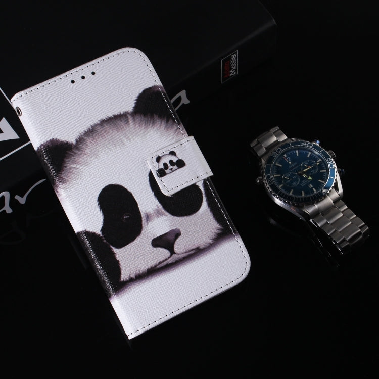 For iPhone 16 Plus Coloured Drawing Flip Leather Phone Case(Panda) - iPhone 16 Plus Cases by PMC TechLife | Online Shopping South Africa | PMC TechLife | Buy Now Pay Later Mobicred