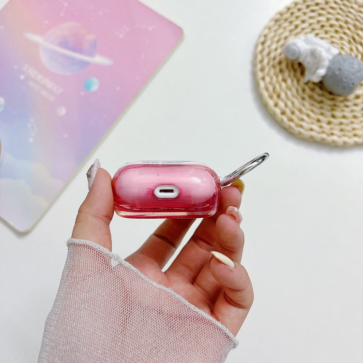 For AirPods Pro 2 Transparent Glitter Bluetooth Earphone Protective Case(Sky Blue) - For AirPods Pro 2 by PMC Jewellery | Online Shopping South Africa | PMC Jewellery | Buy Now Pay Later Mobicred