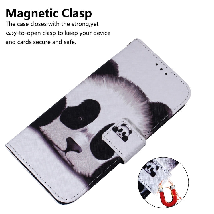 For OPPO Reno11 Pro Global Coloured Drawing Flip Leather Phone Case(Panda) - Reno11 Pro Cases by PMC Jewellery | Online Shopping South Africa | PMC Jewellery | Buy Now Pay Later Mobicred