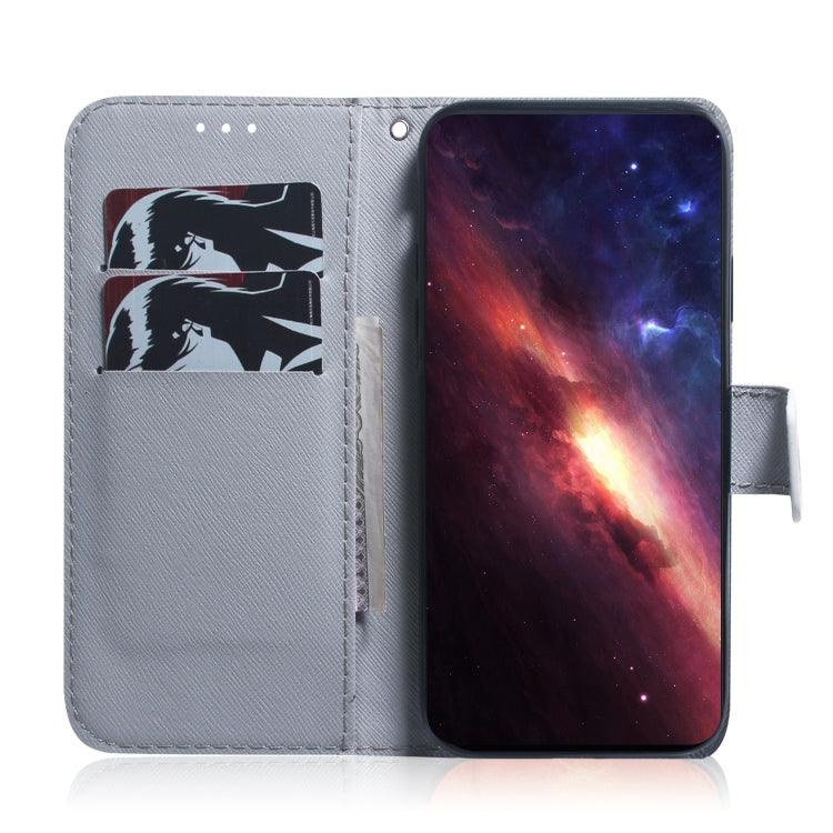 For OPPO A60 4G Coloured Drawing Flip Leather Phone Case(White Wolf) - OPPO Cases by PMC Jewellery | Online Shopping South Africa | PMC Jewellery | Buy Now Pay Later Mobicred