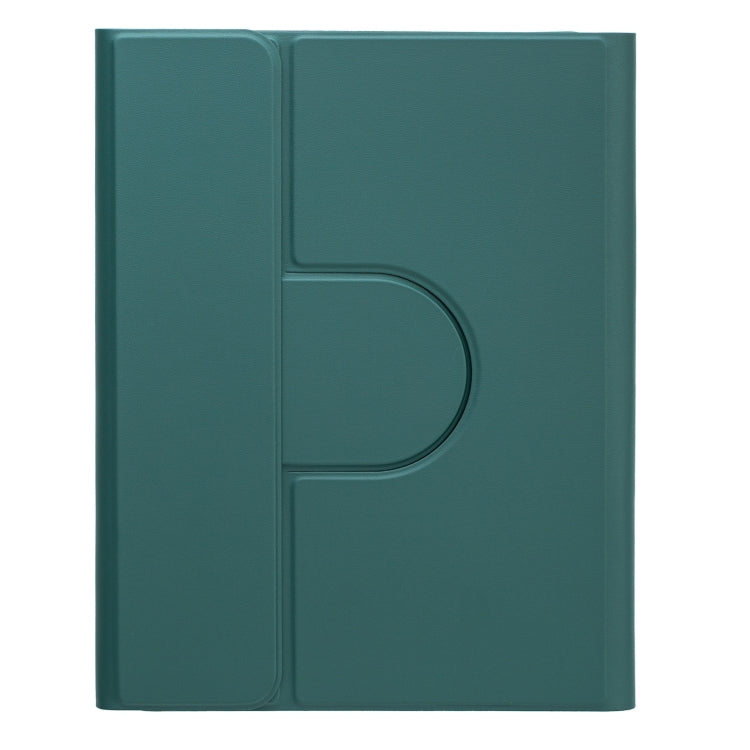 For iPad 10th Gen 10.9 2022 Three-color Backlight White 360 Degree Rotatable Bluetooth Keyboard Leather Case(Dark Green) - Universal by PMC TechLife | Online Shopping South Africa | PMC TechLife