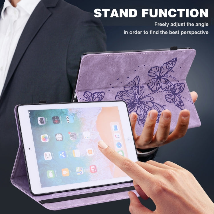 For Amazon Fire Max 11 Embossed Butterfly Pattern Leather Tablet Case(Purple) - free shipping - PMC TechLife - Order now!