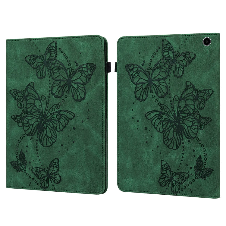 For Amazon Fire Max 11 Embossed Butterfly Pattern Leather Tablet Case(Green) - Amazon by PMC TechLife | Online Shopping South Africa | PMC TechLife | Buy Now Pay Later Mobicred