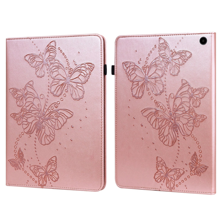 For Amazon Fire Max 11 Embossed Butterfly Pattern Leather Tablet Case(Pink) - Amazon by PMC TechLife | Online Shopping South Africa | PMC TechLife | Buy Now Pay Later Mobicred