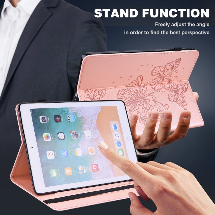 For Amazon Fire Max 11 Embossed Butterfly Pattern Leather Tablet Case(Pink) - Amazon by PMC TechLife | Online Shopping South Africa | PMC TechLife | Buy Now Pay Later Mobicred