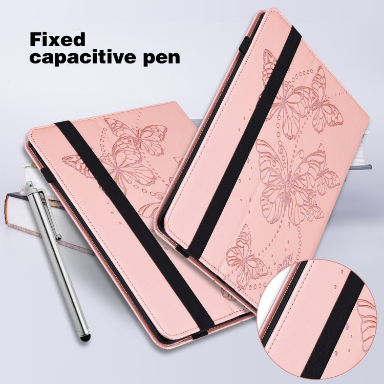 For Amazon Fire Max 11 Embossed Butterfly Pattern Leather Tablet Case(Pink) - Amazon by PMC TechLife | Online Shopping South Africa | PMC TechLife | Buy Now Pay Later Mobicred
