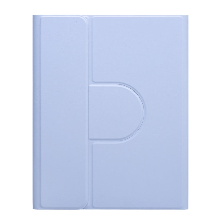 For iPad 10th Gen 10.9 2022 Round Button 360 Degree Rotatable Bluetooth Keyboard Leather Case with Touchpad(Light Purple) - Universal by PMC TechLife | Online Shopping South Africa | PMC TechLife