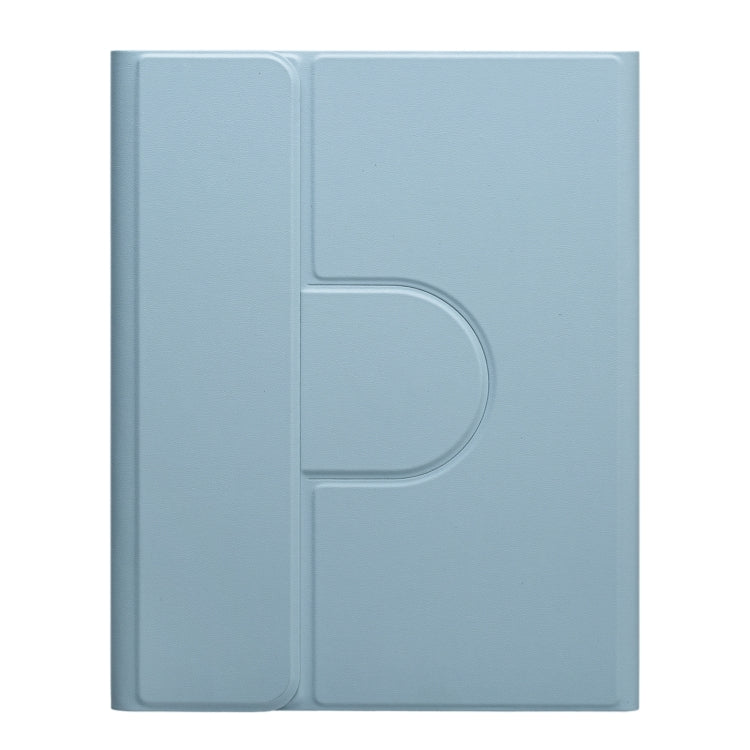 For iPad 10.2 2021 / Air 2019 Round Button 360 Degree Rotatable Bluetooth Keyboard Leather Case with Touchpad(Mist Blue) - Universal by PMC TechLife | Online Shopping South Africa | PMC TechLife