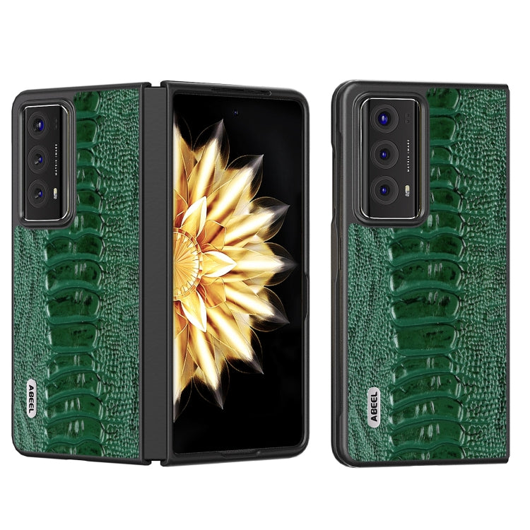 For Honor Magic V2 ABEEL Genuine Leather Weilai Series Phone Case(Green) - free shipping - PMC TechLife - Order now!