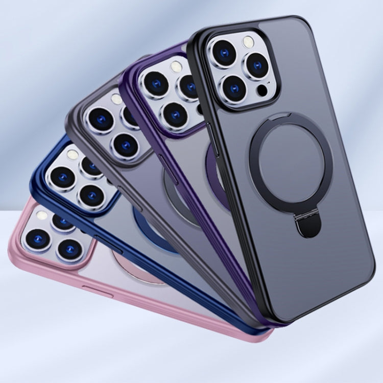For iPhone 11 Multifunctional MagSafe Holder Phone Case(Blue) - iPhone 11 Cases by PMC TechLife | Online Shopping South Africa | PMC TechLife