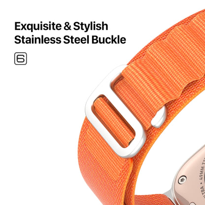 For Apple Watch Ultra 49mm DUX DUCIS GS Series Nylon Loop Watch Band(Orange) - Watch Bands by DUX DUCIS | Online Shopping South Africa | PMC Jewellery | Buy Now Pay Later Mobicred