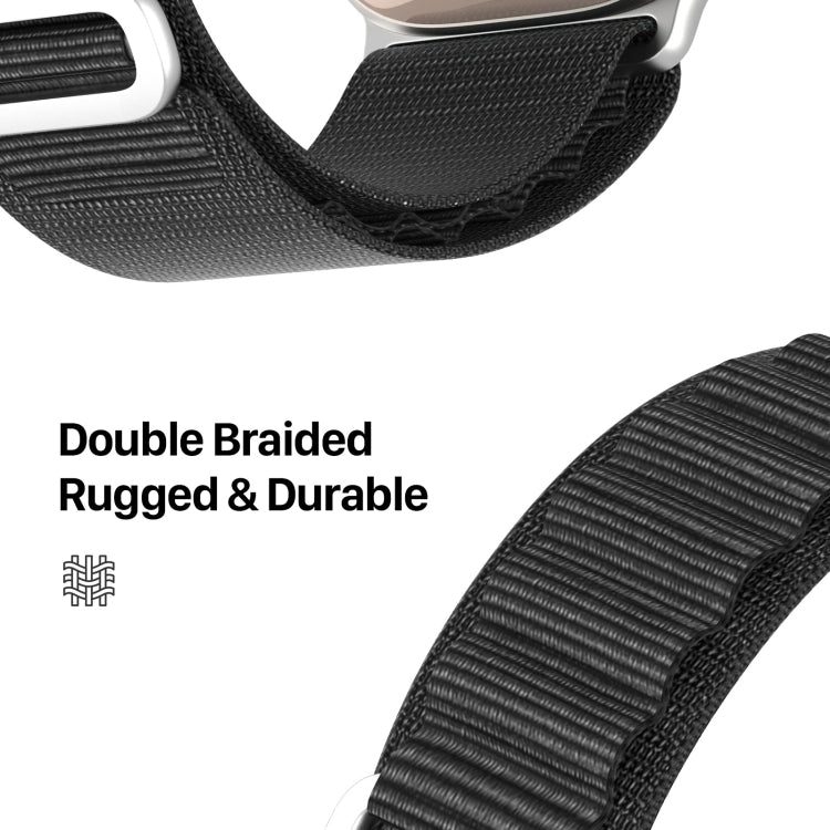 For Apple Watch Series 2 42mm DUX DUCIS GS Series Nylon Loop Watch Band(Black) - Watch Bands by DUX DUCIS | Online Shopping South Africa | PMC Jewellery | Buy Now Pay Later Mobicred