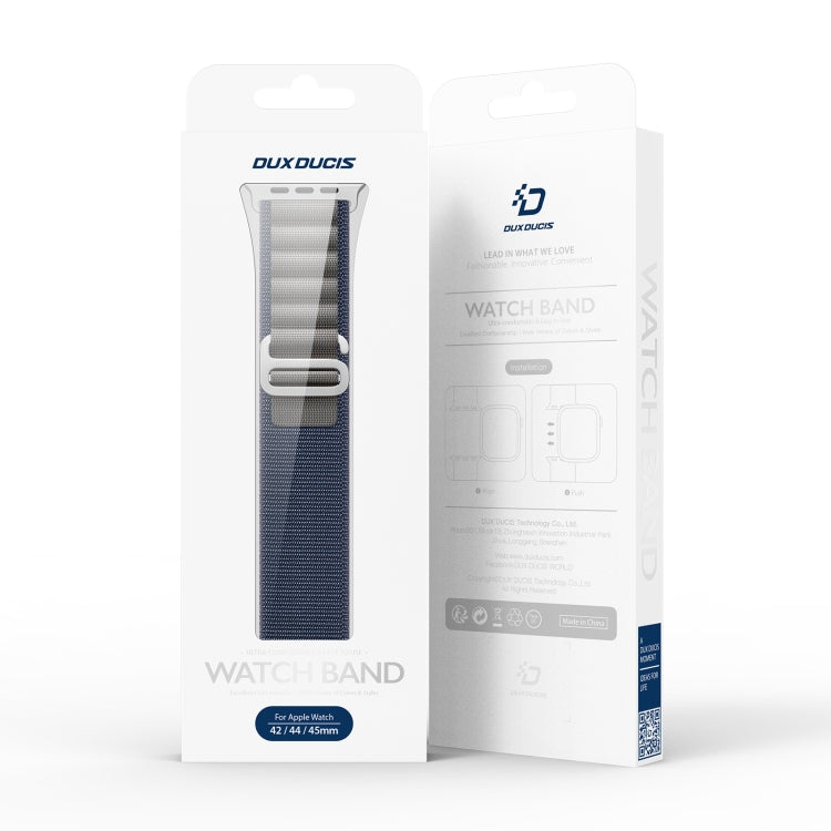 For Apple Watch Series 9 41mm DUX DUCIS GS Series Nylon Loop Watch Band(Blue) - Watch Bands by DUX DUCIS | Online Shopping South Africa | PMC Jewellery | Buy Now Pay Later Mobicred