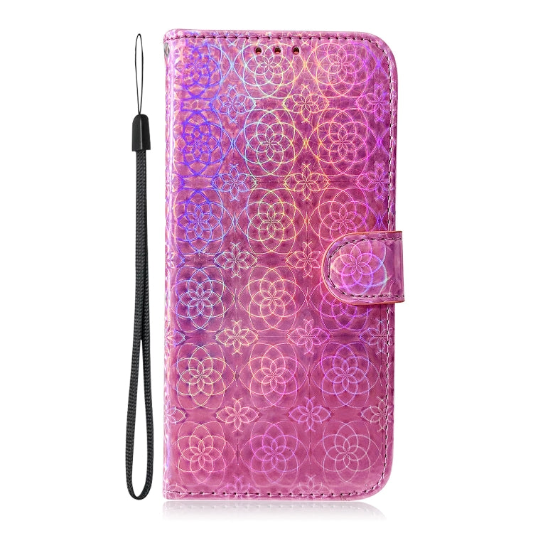 For Huawei P40 lite 5G Solid Color Colorful Magnetic Buckle Horizontal Flip PU Leather Case with Holder & Card Slots & Wallet & Lanyard(Pink) - Huawei Cases by PMC Jewellery | Online Shopping South Africa | PMC Jewellery